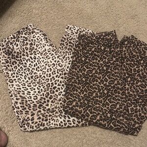 Cotton On Leopard Print Leggings - Brown and Cream